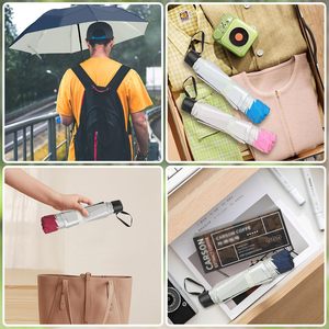 Du lịch nhẹ hiện đại gấp ô số lượng lớn 5 màu pongee 8 xương sườn xuất hiện tinh tế dễ dàng mang ô - Product Image 5