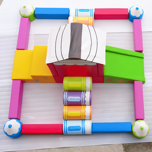 Aire de jeux intérieure pour enfants avec toboggan, <span class=keywords><strong>piscine</strong></span> à balles sur le thème des crayons, aire de jeux pour tout-petits, maison de jeu pour tout-petits, jouets en mousse de sécurité - Product Image 4