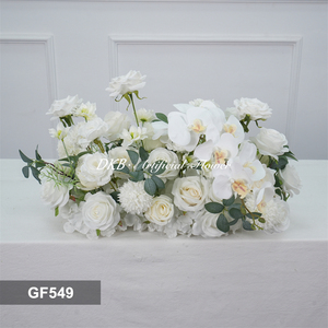 Décoration florale artificielle pour allée de mariage, rose blanche au toucher réaliste, design floral pour événements et scènes - Product Image 2