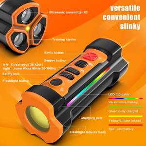 Transductor repelente de perros ultrasónico 25kHz repelente ultrasónico 3 en 1 repelente de perros dispositivo antiladridos entrenamiento de perros - Product Image 4