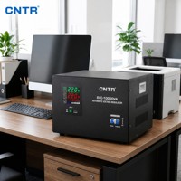 Régulateur de tension automatique monophasé servo CNTR SVC 10000VA 10KA, sortie 220V, écran LCD, AVR pour appareils électroménagers et de bureau