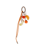 Retailers Resin Oranje Schijfje Gevlochten Touwtas Charm, Aangepaste Fruit Sleutelhanger Geschikt voor Schoudertas, Bureauhaak, Cadeaubox, Feestdecoratie