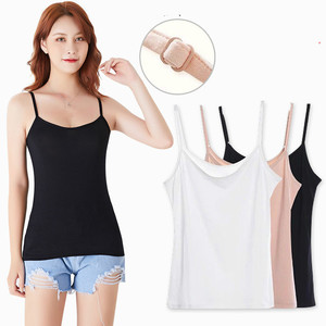 Débardeur d'été pour femmes, camisoles décontractées, hauts pour femmes, t-shirt à bretelles réglables, veste courte, camisoles féminines, hauts en modal tendance - Product Image 1