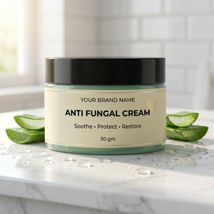 Crème pour les pieds antifongique à base de plantes |   Crème de soin antifongique naturelle pour la peau avec vitamine C et formule sans parabène |   Marque privée OEM - Product Image 2