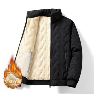 Chaqueta Bomber de Invierno para Hombre, Estilo Urbano, Cortavientos, Gruesa, Holgada, Talla Grande, Cuello Alto, Corazón 210 - Product Image 3