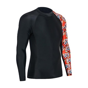 Custom Rash Guard Men Sublimation <b>Printed</b> Wholesale Spandex Rash Guard <b>Surfing</b> Diving Rash Guard Men Compression Shirts - Product Image 5
