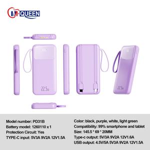 Batería Externa Portátil con Logotipo Personalizado, PD 22.5W, 10000mAh/30000mAh, Carga Rápida, Cargador de Teléfono Móvil de 20000 mAh - Product Image 4