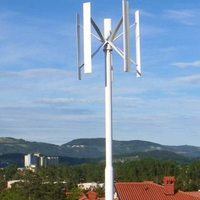 Générateur éolien à axe vertical 220V 1000W, autoportant, 150 R/min, CE TUV, 1kW 2kW, 2m 3m, garantie 3 ans, 2.4m, prix fournisseur