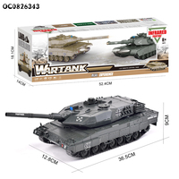 1:30 ölçekli rc ordu tankı askeri model seti oyuncak çocuklar için led ışık ses ile