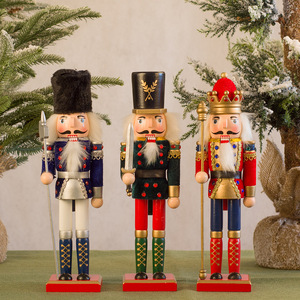Décoration de Noël YUELIAN, casse-noisette en bois de 30 cm, ornements de Noël pour la maison, le salon, le bureau - Product Image 2
