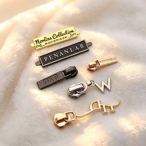 Custom Metal Sewing Labels Personalized Logo Tags Private <b>Name</b> <b>Plates</b> Laser Cut Self-Adhesive Eco-Friendly for Bags Clothing - Product Image 1
