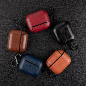 Funda de cubo cuadrado de cuero genuino para Airpod <span class=keywords><strong>6</strong></span> 1 2 Pro - Product Image 1