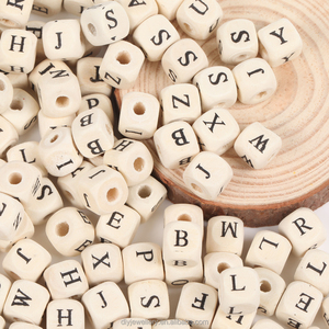 100 pièces 10mm lettre naturelle Alphabet Hemu carré <span class=keywords><strong>en</strong></span> <span class=keywords><strong>bois</strong></span> <span class=keywords><strong>perles</strong></span> <span class=keywords><strong>en</strong></span> vrac pour la fabrication de bijoux résultats bricolage chapelet Bracelet accessoires - Product Image 2
