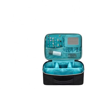 Estuche organizador de joyas de viaje personalizado de fábrica BSCI para pendientes, collares, anillos, relojes - Estuche de joyas portátil para niñas - Product Image 1