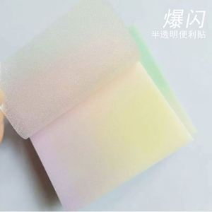 200 Sheet Ultra-Fine Semi-Translucent Color PET Material Self-Adhesive <b>Bookmarks</b> & Index Sticky Notes for Office or School Use - Product Image 6