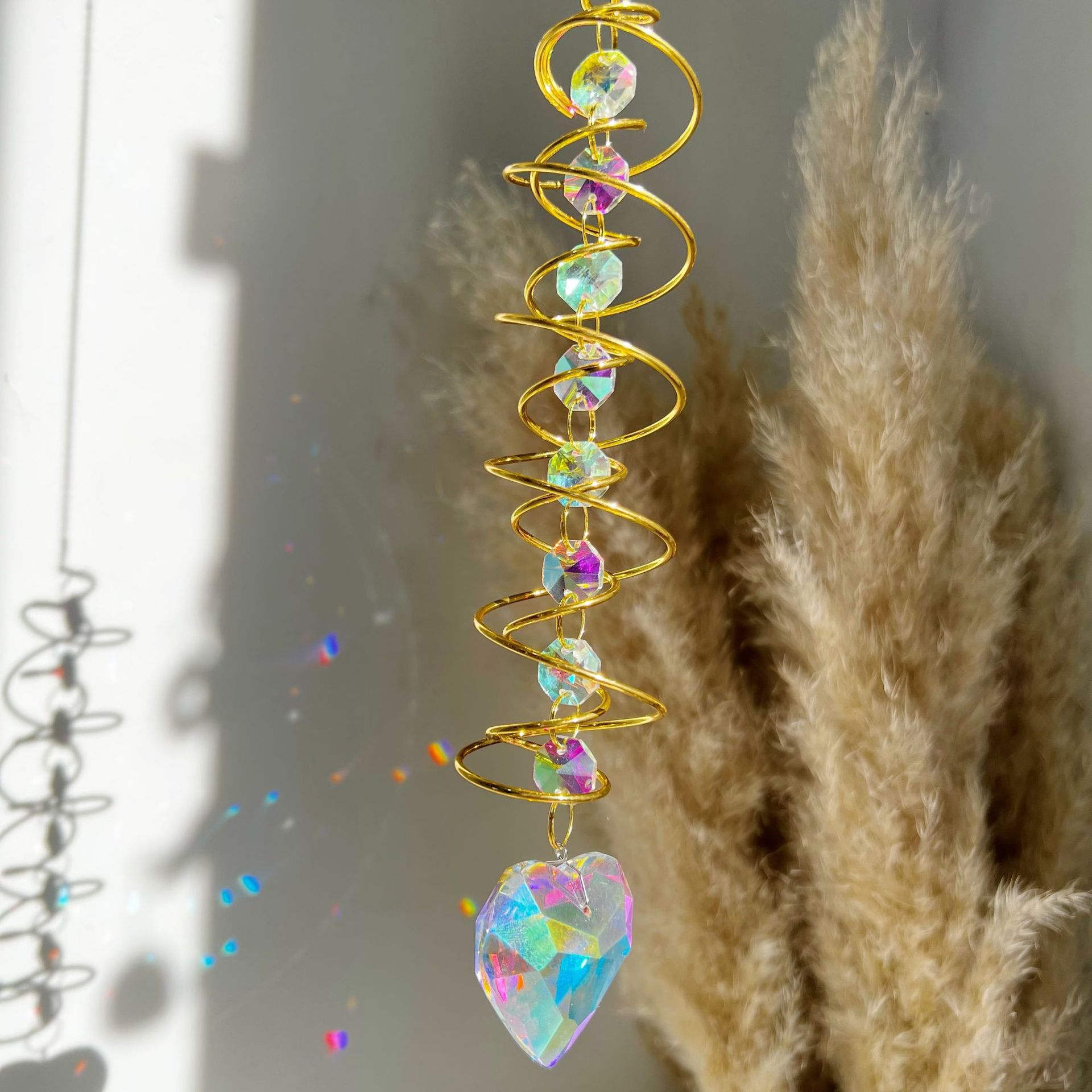 Gold whirl circleabColorful love/About Long45CM