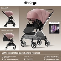 Poussette bébé Bugert BS-601 en alliage d'aluminium, hydraulique, antichoc, bidirectionnelle, haute position, adaptée aux enfants de 0 à 3 ans