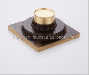 Siphon de sol de douche en laiton 4 pouces, design traditionnel poli, pour salle de bain, <span class=keywords><strong>baignoire</strong></span>, anti-odeur, anti-corrosion - Product Image 4