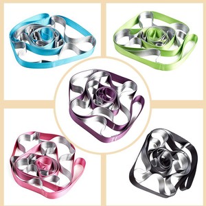 Ceinture de yoga non élastique pour l'entraînement à la flexibilité, l'exercice physique, unisexe, couleur unie, polypropylène - Product Image 4