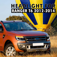 Phares LED pour Ford Ranger Raptor T6 2012-2015 avec feux de jour DRL et clignotants séquentiels – Amélioration des phares avant de pick-up – Pièces automobiles
