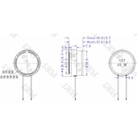 Haut-parleur non auditif 30MM 4Ohm 5W avec fil 400Hz certifié CE pilote de conduction osseuse magnétique à faible distorsion harmonique pour peinture murale