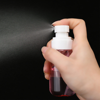 Paquet de pulvérisation de brouillard de cheveux de lotion de soins de la peau cosmétique vide de haute qualité 30ml 60ml 80ml 100ml bouteille en plastique ronde PETG