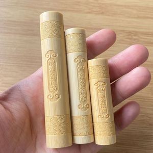 Men's and Women's Hand-held Gold-banded Cudgel Handle Piece Solid Bamboo Stick Bamboo Carving Handle Piece - Product Image 2