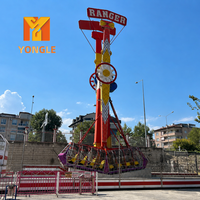 Manège Kamikaze mobile sur remorque, personnalisé, portable, hauteur 10m, 24 places, équipement d'amusement de fête foraine extérieur en promotion