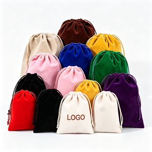 Bolsa de Terciopelo con Cordón y Logotipo Personalizado, Bolsa de Terciopelo Suave para Joyería, Cosméticos, Regalos, Recuerdos de Boda, Almacenamiento de Dulces - Product Image 6