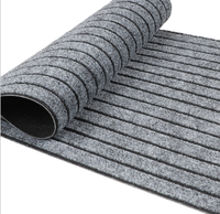 Tapis d'entrée durable à rayures, sur mesure, couleurs variées, tapis de sol à profil bas, retient la saleté pour porte d'entrée
