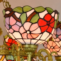 Lampe led suspendue en verre à la forme d'une fleur, luminaire décoratif d'intérieur, idéal pour un salon, produit à succès