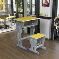 Ensemble chaise et bureau pliables modernes à hauteur réglable, structure métallique durable, matériau en bois écologique, pour étudiants, école, salon