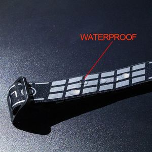 New Glow in Dark Reflective Heat Printing Jacquard High Elastic Band Headlamp Strap With Adjustable Buckle for Outdoor - Product Image 2