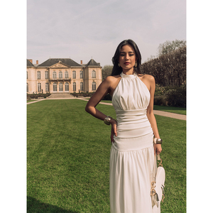 white jersey dress Caroline Mini Dress Jersey