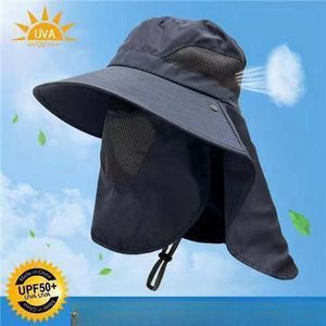 Nouveau design chapeaux de soleil Protection UV chasse en plein air casquette de pêche pour hommes femmes randonnée Camping visière seau séchage rapide pêcheur chapeaux - Product Image 4