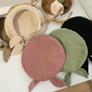 Vente en gros de béret avec nœud papillon Chapeau en coton à la mode pour femme Chapeau Paris français pour femme Sombrero Boina Retro Gorra Boina - Product Image 5