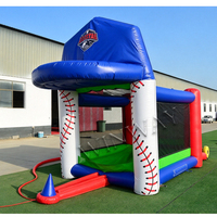 Prix d'usine Cage de frappe gonflable en PVC personnalisée pour le baseball, jeu de cible de lancer Home Run Derby, pour usage commercial extérieur