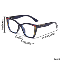 Gafas de Ojo de Gato Anti-Luz Azul para Mujer, Venta al por Mayor, Set de 4 Piezas, Patrón de Mármol, Montura Completa de PC, Lentes Transparentes, Gafas Decorativas de Moda