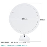 Miroir Magique de Maquillage LED Forme Ronde Cadre Photo avec Chargeur USB en Plastique Vierge de Sublimation avec 20 % de Réduction