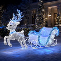 Lumière décorative Obbo imperméable motif traîneau de rennes 220V IP65 pour la décoration de l'arbre de Noël et du paysage