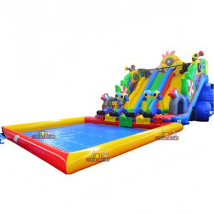 Tobogán Acuático Inflable Gigante de Fábrica, Parque Acuático Inflable con Tobogán y <span class=keywords><strong>Piscina</strong></span> para Playas y Parques - Product Image 4