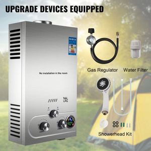 VEVOR-Calentador de agua de gas doméstico instantáneo de acero inoxidable, 8L/10L/12L/16L/18L/20L/22L/24L - Product Image 4