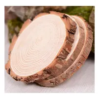 Spessore 1cm vendita calda all'ingrosso rustico fai da te rotondo legno di pino fette per artigianato di nozze fette di legno naturale personalizzate di natale