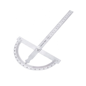 สแตนเลสปรับหัวกลมมุม Protractor 0-180องศาวัดด้วยเลเซอร์แกะสลักขนาด - Product Image 3