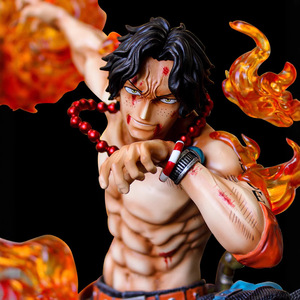 Figura de PVC de Gran Tamaño de One Piece: Estatua GK de Portgas D. Ace, Emperador de las Llamas, con Escena de Batalla y Puño de Fuego Luminoso, Modelo de Anime - Product Image 2