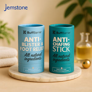 Caja cilíndrica de cartón cosmético biodegradable y reciclable de diseño personalizado con estructura push-up para bálsamo en barra, tubo de papel. - Product Image 6