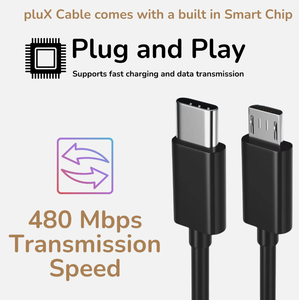 Câble de charge USB Type C vers Micro 5V/2.4A <span class=keywords><strong>pour</strong></span> transfert de données et synchronisation OTG - Noir - Product Image 2
