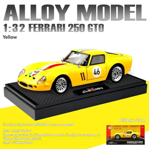 โมเดลรถ1:32 <span class=keywords><strong>FARA</strong></span> 250GTO ซุปเปอร์คาร์โมเดลของเล่นพีซีไฟเสียงลวดลายที่ดึงกลับประตูเปิดของประดับตกแต่ง - Product Image 4