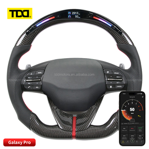 Volante de fibra de carbono TDD LED para Hyundai Veloster, personalizable. - Product Image 1