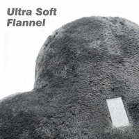 Nouveauté Oreillers en peluche nuage gris ultra doux en flanelle avec broderie sourire, coussin confortable, décoration d'intérieur